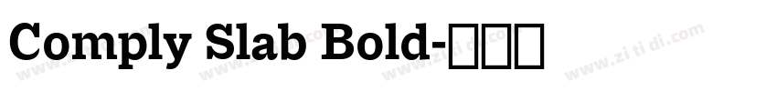 Comply Slab Bold字体转换